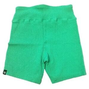 Eleven Venus Williams Allure Biker Short in Green Apple Ribbed Crepe Small NWT